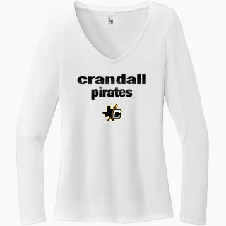 District Women's Perfect Tri Long Sleeve V-Neck T-Shirt