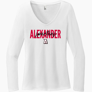 District Women's Perfect Tri Long Sleeve V-Neck T-Shirt