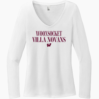 District Women's Perfect Tri Long Sleeve V-Neck T-Shirt