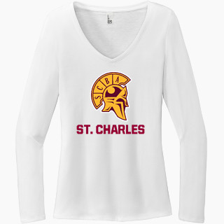 District Women's Perfect Tri Long Sleeve V-Neck T-Shirt