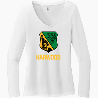 District Women's Perfect Tri Long Sleeve V-Neck T-Shirt