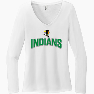 District Women's Perfect Tri Long Sleeve V-Neck T-Shirt