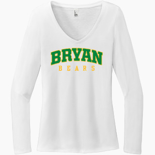 District Women's Perfect Tri Long Sleeve V-Neck T-Shirt