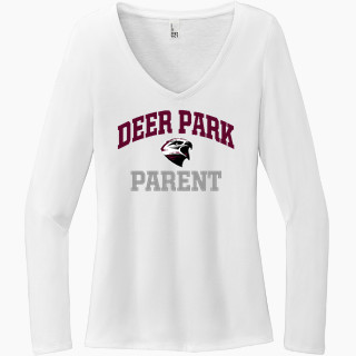 District Women's Perfect Tri Long Sleeve V-Neck T-Shirt