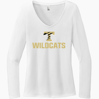 District Women's Perfect Tri Long Sleeve V-Neck T-Shirt