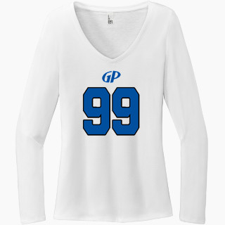 District Women's Perfect Tri Long Sleeve V-Neck T-Shirt