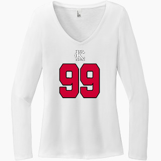 District Women's Perfect Tri Long Sleeve V-Neck T-Shirt