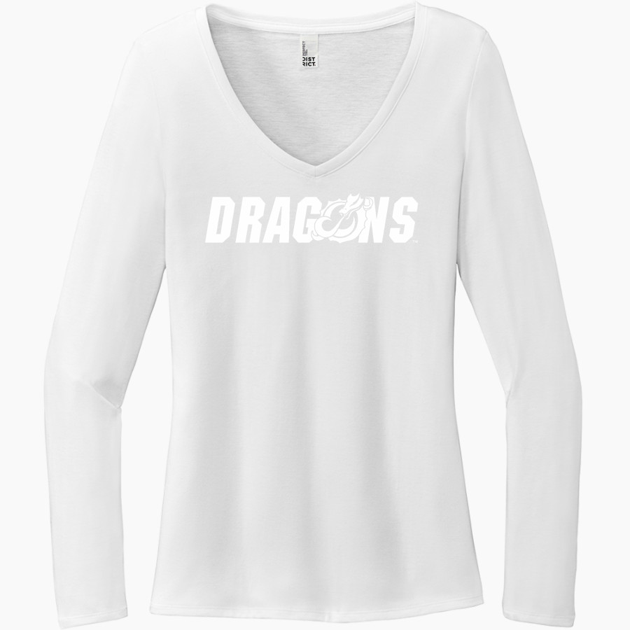 MSUM Dragons <span class="pdp-name-mascot">MSUM Dragons</span> District Women's Perfect Tri Long Sleeve V-Neck T-Shirt