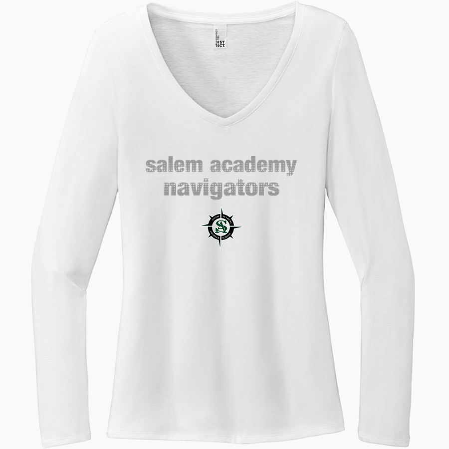 SALEM ACADEMY Navigators <span class="pdp-name-mascot">SALEM ACADEMY Navigators</span> District Women's Perfect Tri Long Sleeve V-Neck T-Shirt