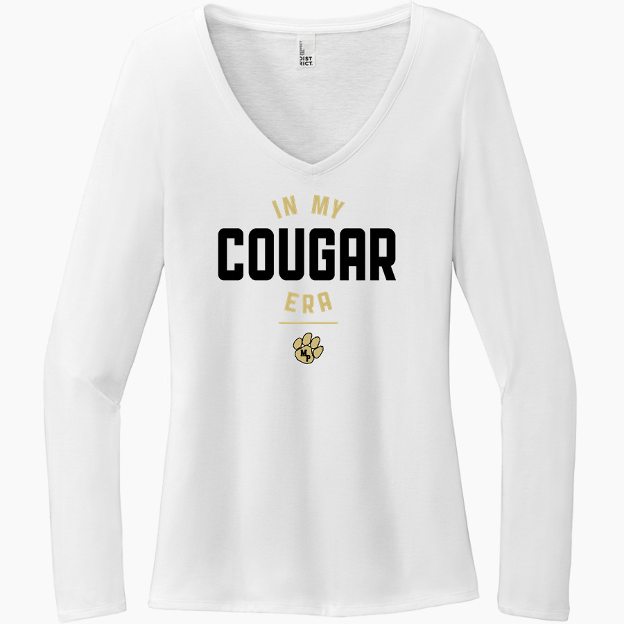 Manassas Park Cougars District Women's Perfect Tri Long Sleeve V-Neck T-Shirt