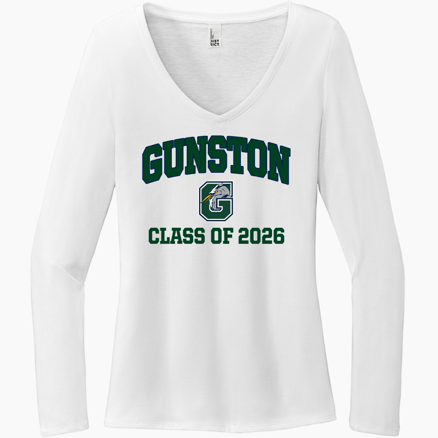 Gunston Herons District Women's Perfect Tri Long Sleeve V-Neck T-Shirt