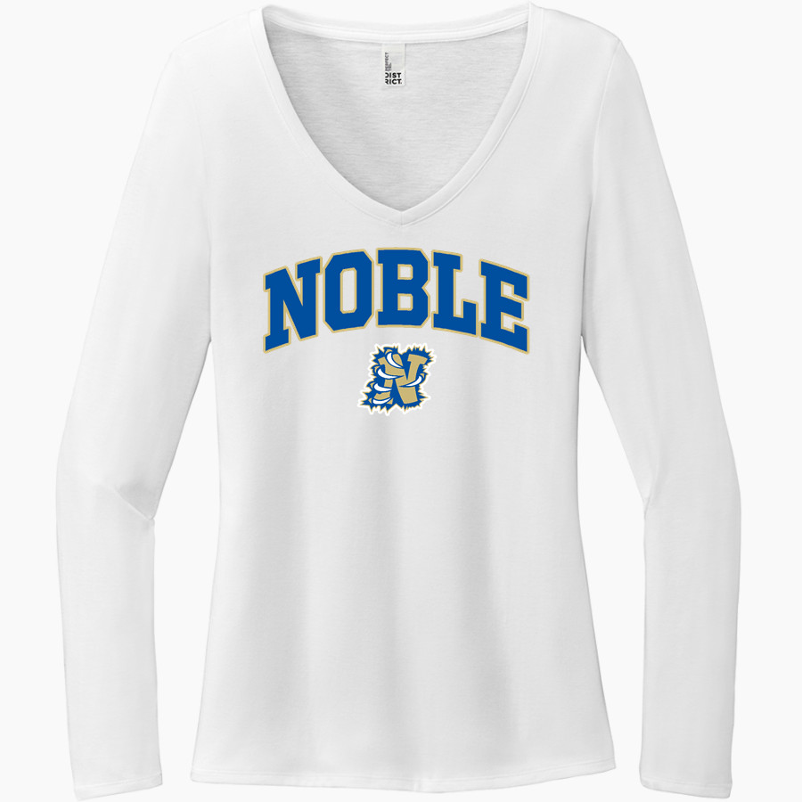 NOBLE HIGH SCHOOL BEARS <span class="pdp-name-mascot">NOBLE BEARS</span> District Women's Perfect Tri Long Sleeve V-Neck T-Shirt