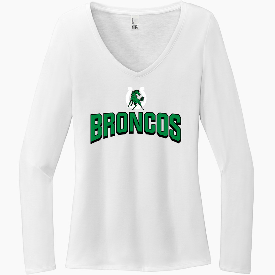Blackfoot Broncos District Women's Perfect Tri Long Sleeve V-Neck T-Shirt