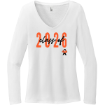 DICKINSON HIGH SCHOOL MIDGETS <span class="pdp-name-mascot">DICKINSON MIDGETS</span> District Women's Perfect Tri Long Sleeve V-Neck T-Shirt Front Thumbnail
