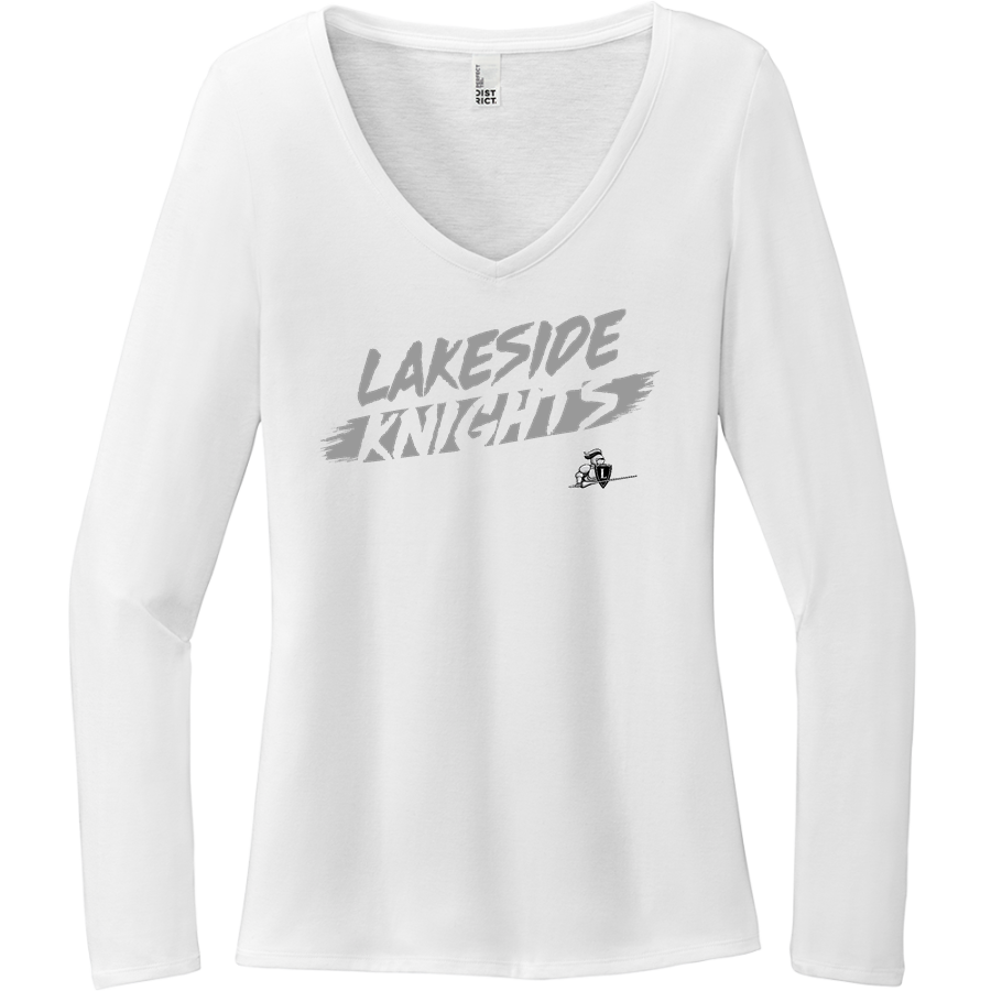 LAKESIDE HIGH SCHOOL KNIGHTS <span class="pdp-name-mascot">LAKESIDE KNIGHTS</span> District Women's Perfect Tri Long Sleeve V-Neck T-Shirt
