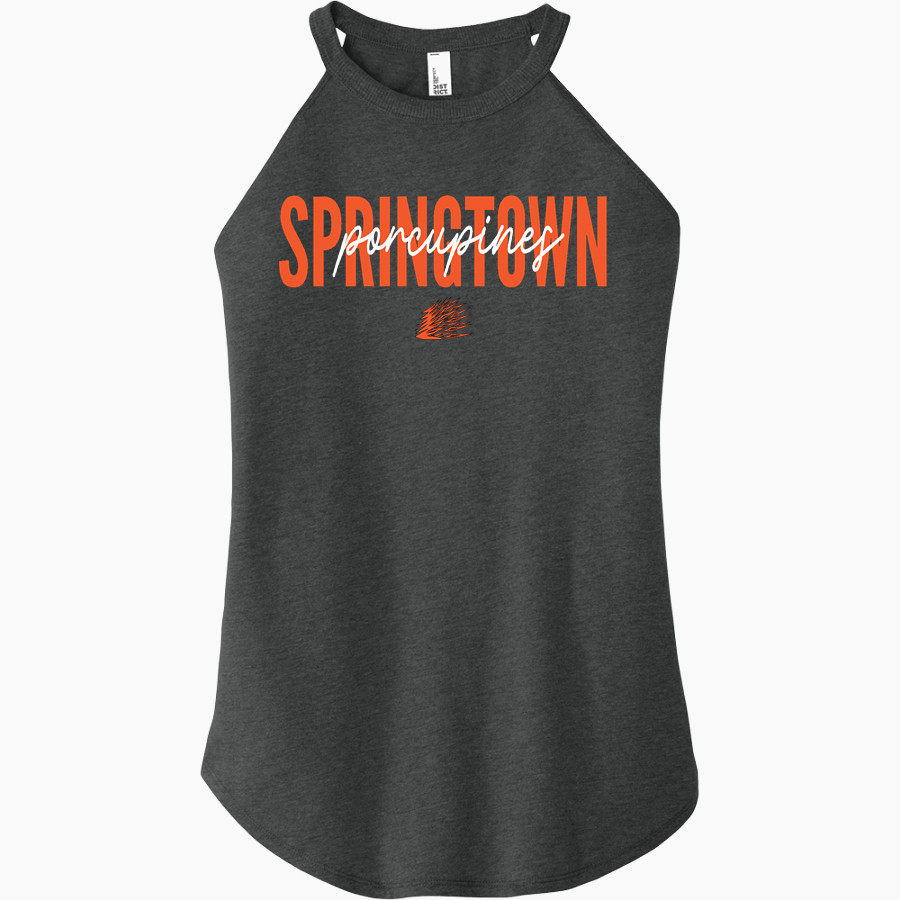 SPRINGTOWN HIGH SCHOOL PORCUPINES District Women's Perfect Tri Rocker Tank
