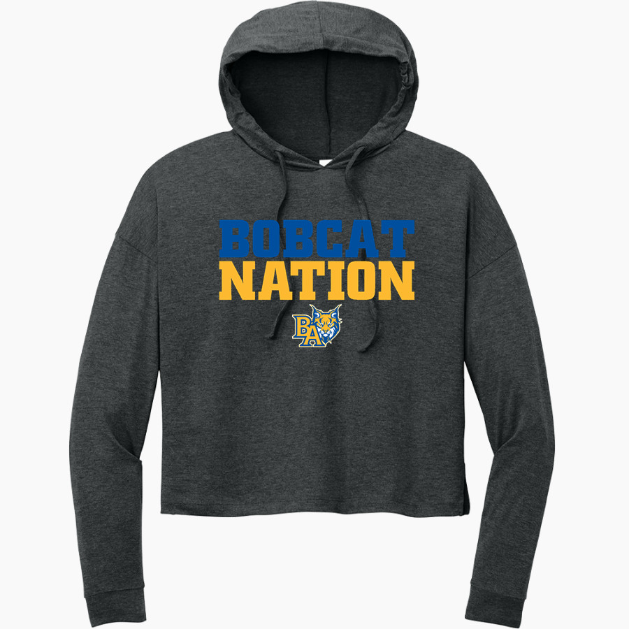 BACON ACADEMY BOBCATS District Women's Perfect Tri Long Sleeve Midi Hoodie