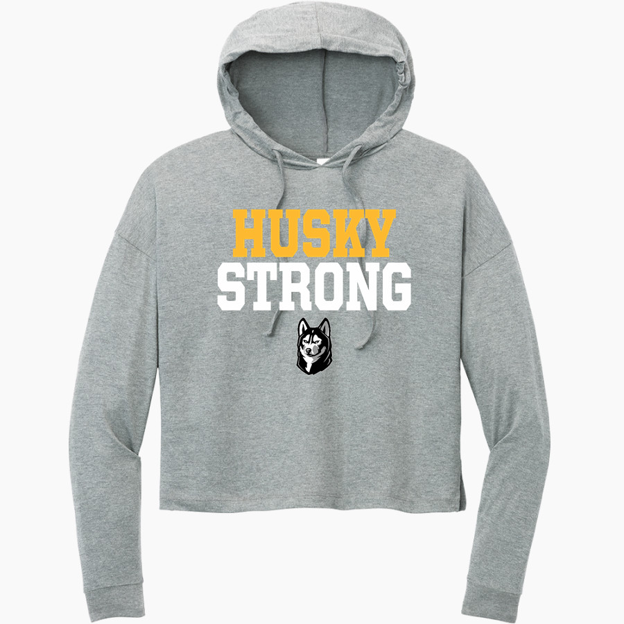 HIGHLAND HIGH SCHOOL HUSKIES <span class="pdp-name-mascot">HIGHLAND HUSKIES</span> District Women's Perfect Tri Long Sleeve Midi Hoodie