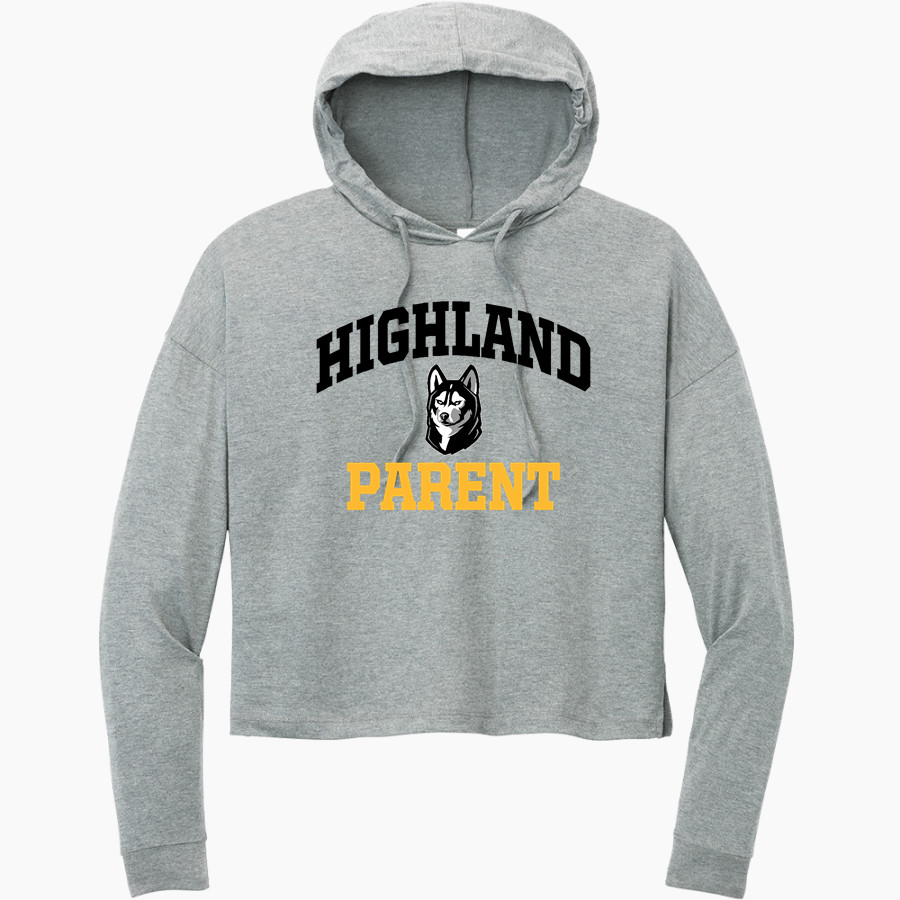 HIGHLAND HIGH SCHOOL HUSKIES District Women's Perfect Tri Long Sleeve Midi Hoodie