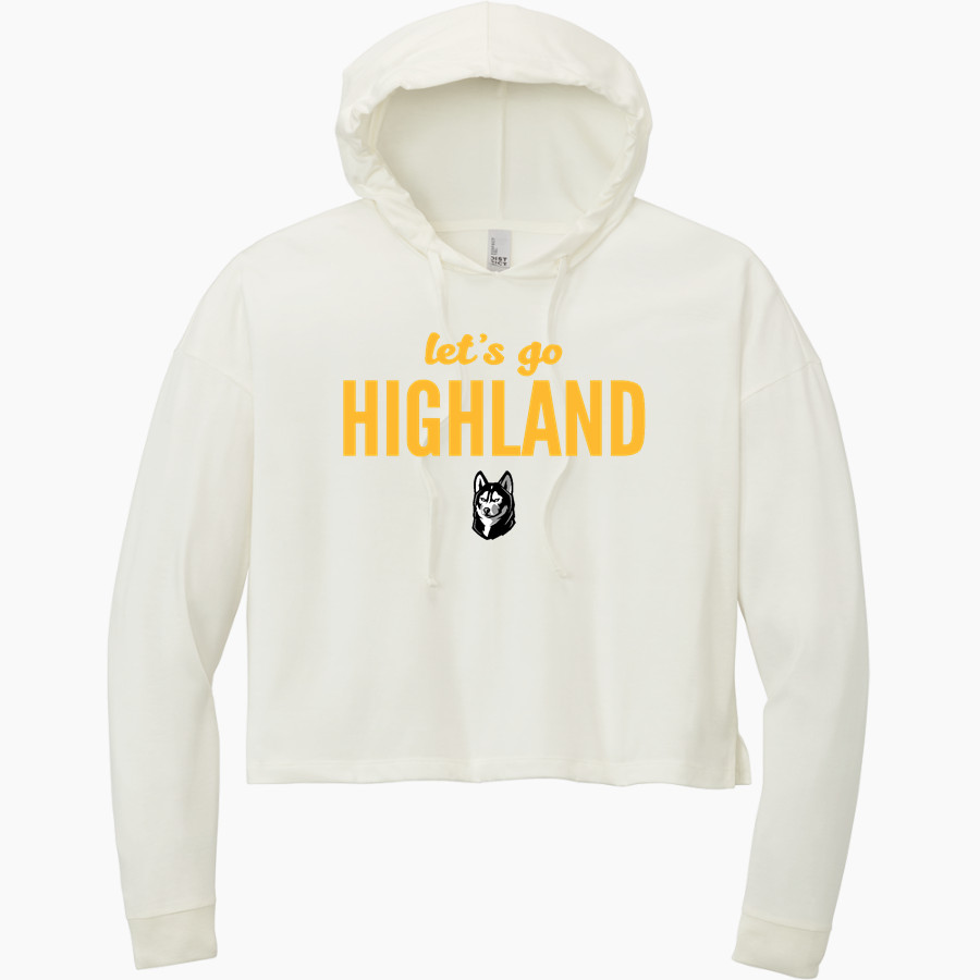 HIGHLAND HIGH SCHOOL HUSKIES <span class="pdp-name-mascot">HIGHLAND HUSKIES</span> District Women's Perfect Tri Long Sleeve Midi Hoodie