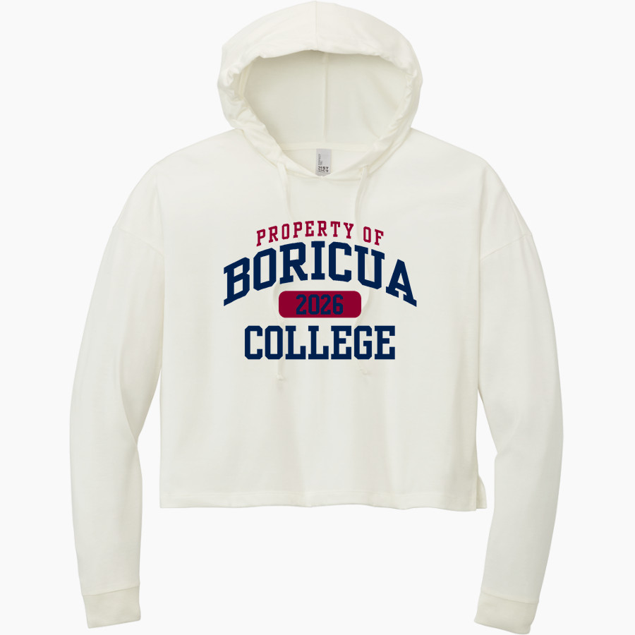 Boricua College District Women's Perfect Tri Long Sleeve Midi Hoodie