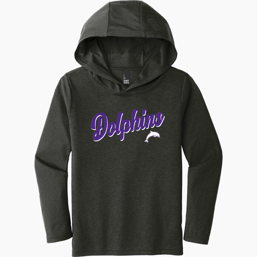 Bergman Dolphins <span class="pdp-name-mascot">Frank V. Bergman Elementary Dolphins</span> District Youth Perfect Tri Long Sleeve Hoodie