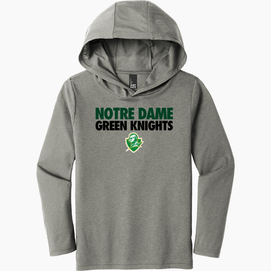 NOTRE DAME HIGH SCHOOL GREEN KNIGHTS <span class="pdp-name-mascot">NOTRE DAME GREEN KNIGHTS</span> District Youth Perfect Tri Long Sleeve Hoodie