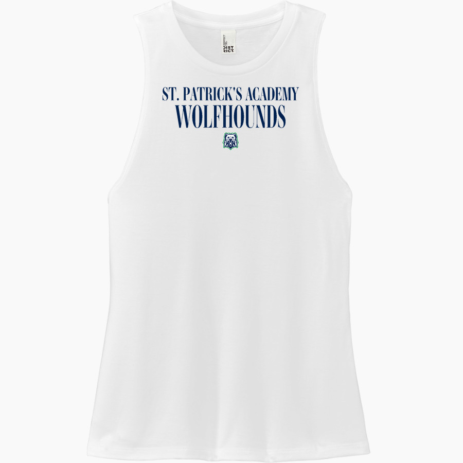 St. Patrick's Academy Wolfhounds <span class="pdp-name-mascot">Great Falls Central Catholic H S Mustangs</span> District Women's Perfect Tri Muscle Tank
