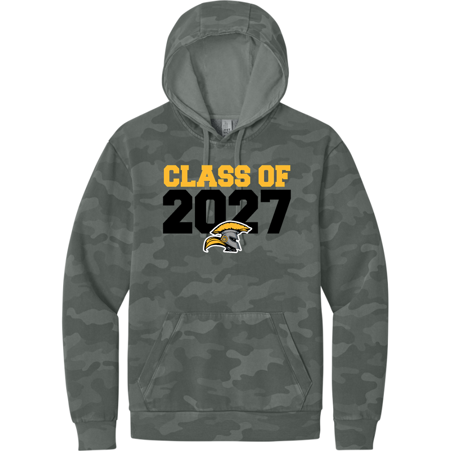 WAUPUN HIGH SCHOOL WARRIORS <span class="pdp-name-mascot">WAUPUN WARRIORS</span> District Wash Men's Camo Fleece Hoodie