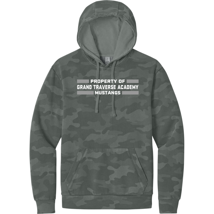 Grand Traverse Academy Mustangs <span class="pdp-name-mascot">Grand Traverse Academy Mustangs</span> District Wash Men's Camo Fleece Hoodie