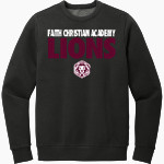 FAITH CHRISTIAN ACADEMY LIONS <span class="pdp-name-mascot">FAITH LIONS</span> District Men's Vintage Wash Fleece Crewneck Sweatshirt Front Thumbnail