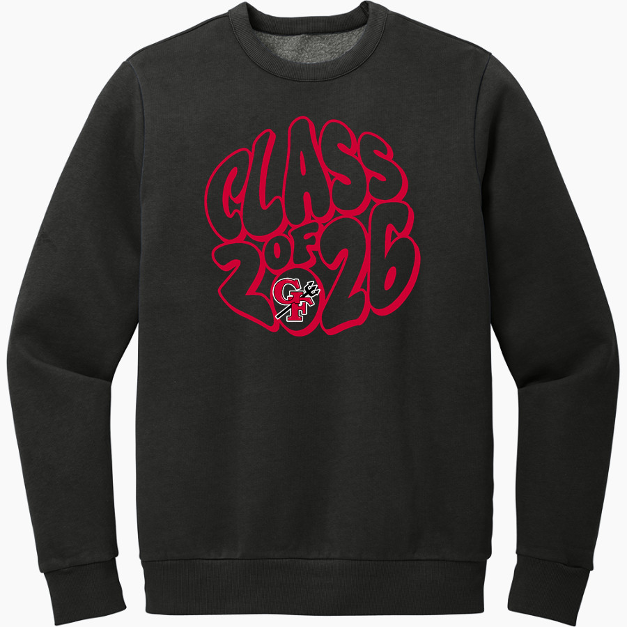GREAT FALLS HIGH SCHOOL RED DEVILS District Men's Vintage Wash Fleece Crewneck Sweatshirt