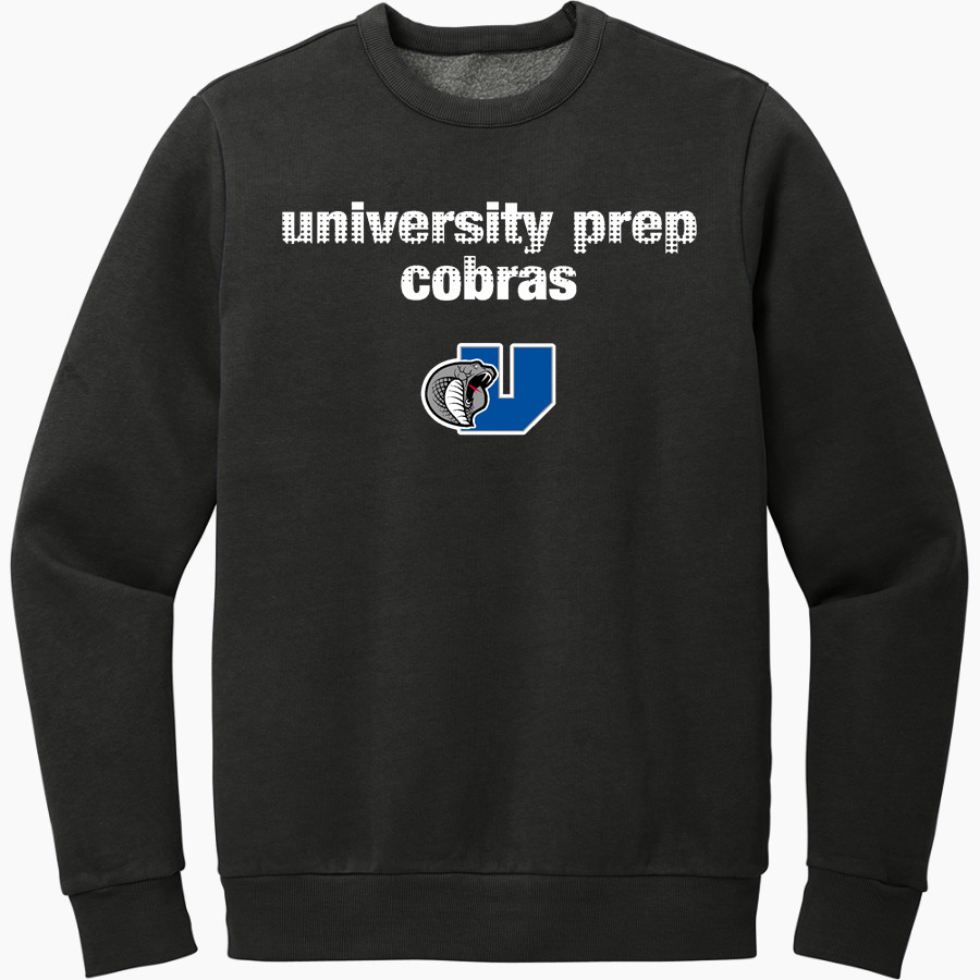 University Prep Cobras District Men's Vintage Wash Fleece Crewneck Sweatshirt