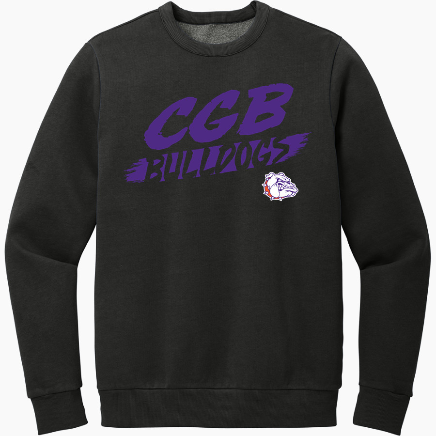 BEMENT MIDDLE SCHOOL BULLDOGS District Men's Vintage Wash Fleece Crewneck Sweatshirt