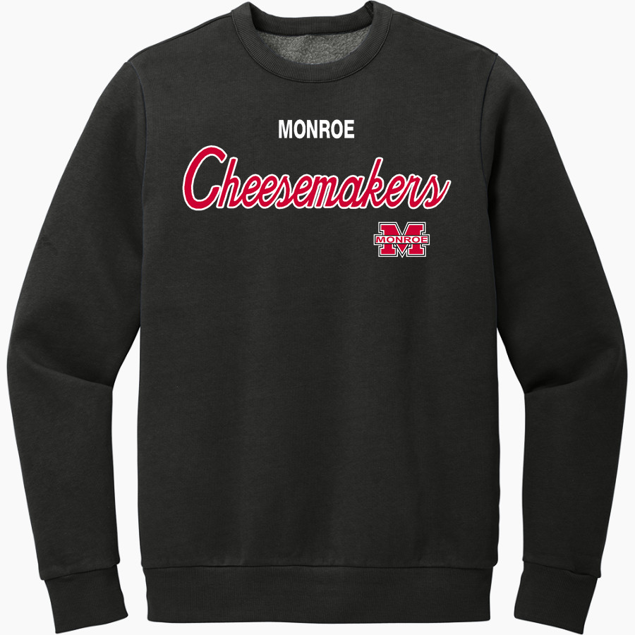 MONROE HIGH SCHOOL CHEESEMAKERS <span class="pdp-name-mascot">MONROE CHEESEMAKERS</span> District Men's Vintage Wash Fleece Crewneck Sweatshirt