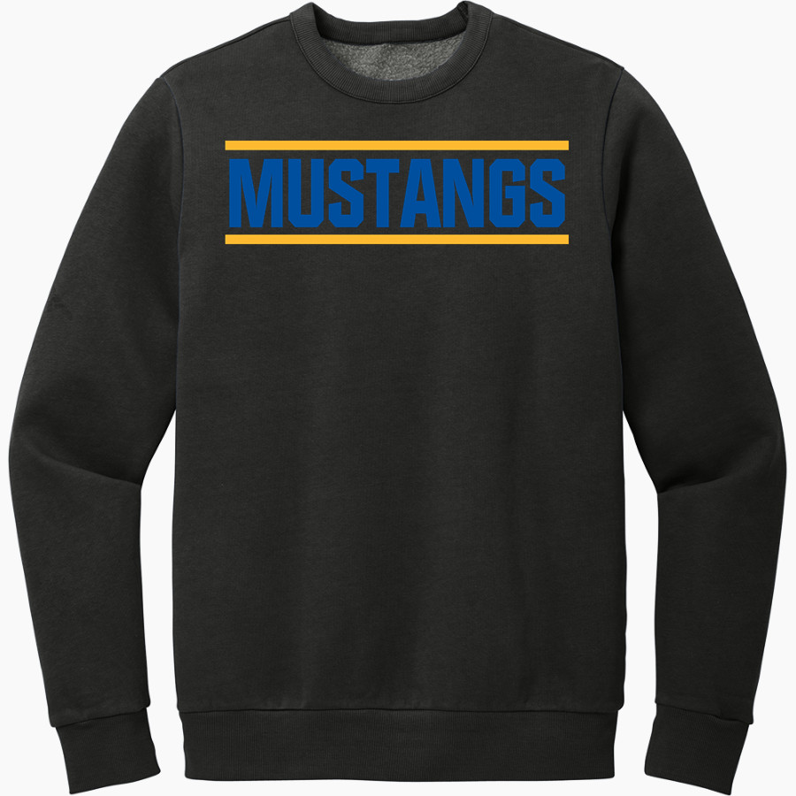 Mothers Of Mount Markham Students Mustangs District Men's Vintage Wash Fleece Crewneck Sweatshirt
