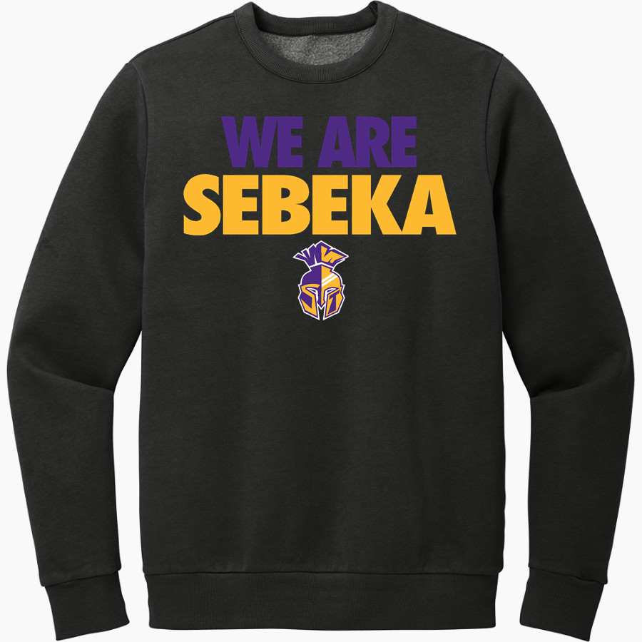 SEBEKA HIGH SCHOOL Trojans Online Store <span class="pdp-name-mascot">SEBEKA TROJANS</span> District Men's Vintage Wash Fleece Crewneck Sweatshirt