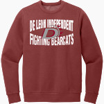 De Leon Independent Fighting Bearcats <span class="pdp-name-mascot">De Leon Independent Fighting Bearcats</span> District Men's Vintage Wash Fleece Crewneck Sweatshirt Front Thumbnail