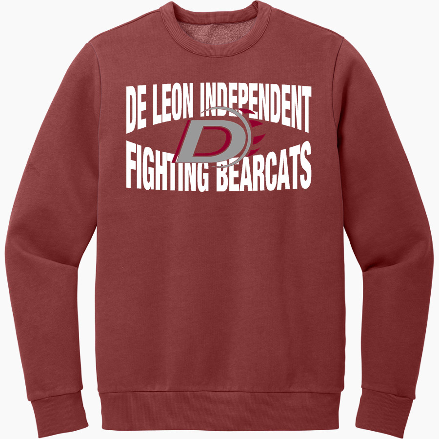 De Leon Independent Fighting Bearcats <span class="pdp-name-mascot">De Leon Independent Fighting Bearcats</span> District Men's Vintage Wash Fleece Crewneck Sweatshirt