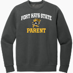 Fort Hays State University Tigers District Men's Vintage Wash Fleece Crewneck Sweatshirt Front Thumbnail