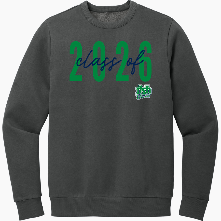 Notre Dame College Prep The Official Online Store <span class="pdp-name-mascot">Notre Dame Dons</span> District Men's Vintage Wash Fleece Crewneck Sweatshirt