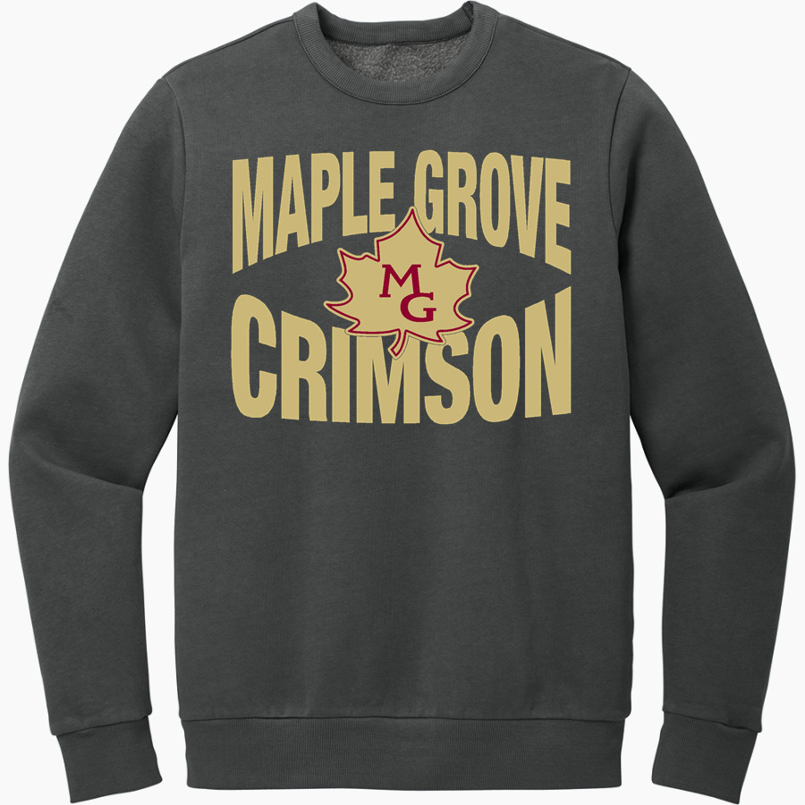 Maple Grove Crimson <span class="pdp-name-mascot">Maple Grove Crimson</span> District Men's Vintage Wash Fleece Crewneck Sweatshirt
