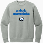 Andrada Mavericks Online Store <span class="pdp-name-mascot">Andrada Mavericks</span> District Men's Vintage Wash Fleece Crewneck Sweatshirt Front Thumbnail