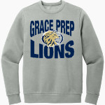 GRACE PREP ACADEMY LIONS <span class="pdp-name-mascot">GRACE LIONS</span> District Men's Vintage Wash Fleece Crewneck Sweatshirt Front Thumbnail