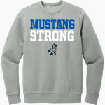 MacArthur Elementary Mustangs District Men's Vintage Wash Fleece Crewneck Sweatshirt Front Thumbnail