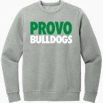 PROVO HIGH SCHOOL BULLDOGS <span class="pdp-name-mascot">PROVO BULLDOGS</span> District Men's Vintage Wash Fleece Crewneck Sweatshirt Front Thumbnail