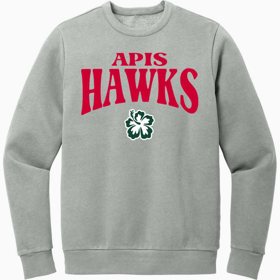 APIS Hawks District Men's Vintage Wash Fleece Crewneck Sweatshirt