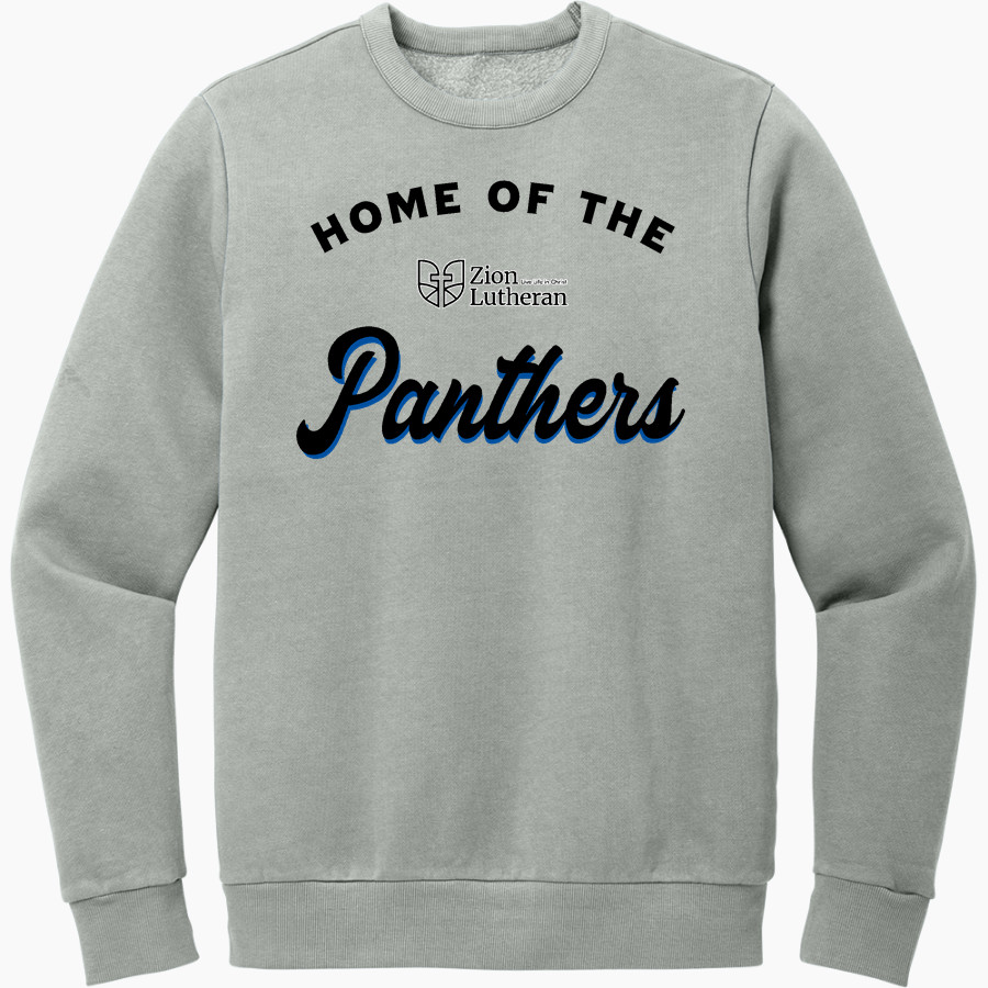 Zion Lutheran School Panthers District Men's Vintage Wash Fleece Crewneck Sweatshirt