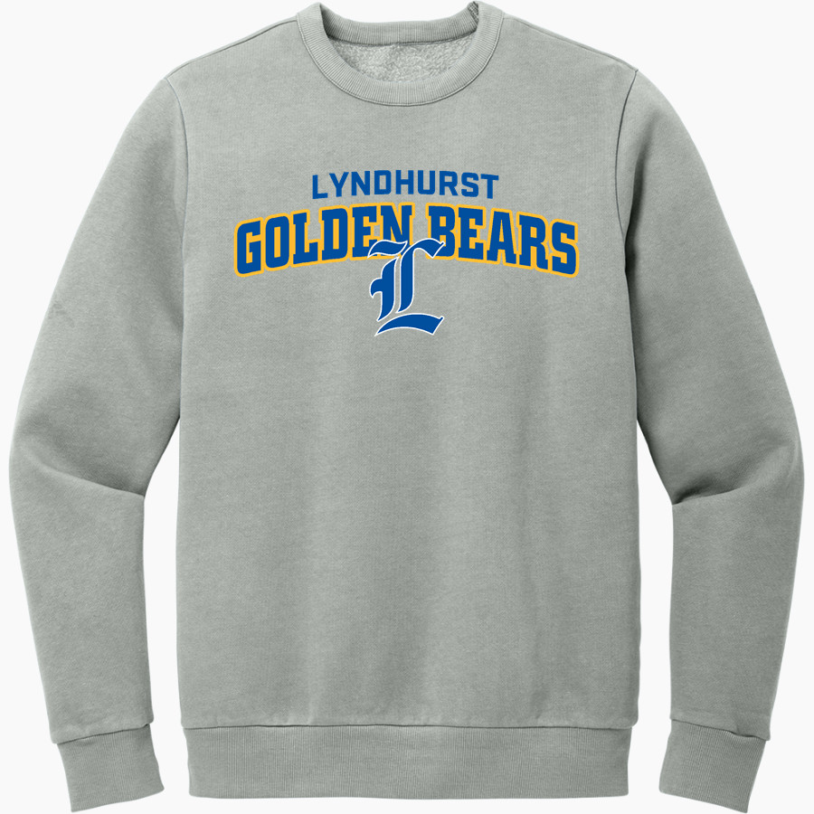 LYNDHURST HIGH SCHOOL GOLDEN BEARS <span class="pdp-name-mascot">LYNDHURST GOLDEN BEARS</span> District Men's Vintage Wash Fleece Crewneck Sweatshirt