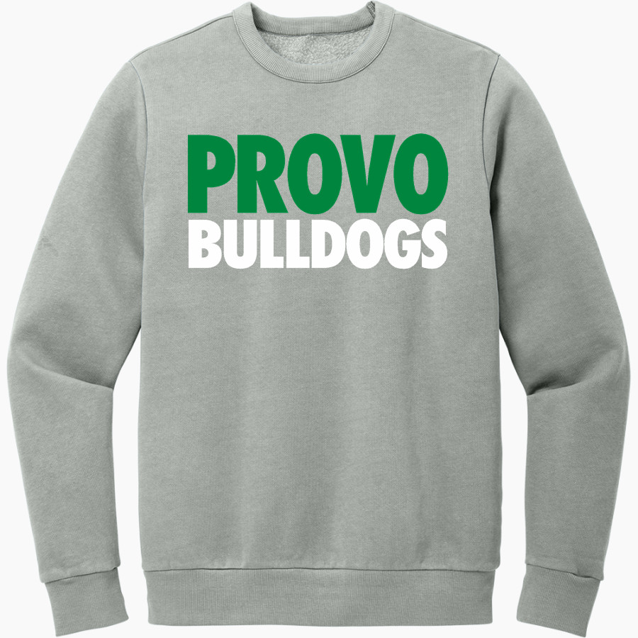 PROVO HIGH SCHOOL BULLDOGS <span class="pdp-name-mascot">PROVO BULLDOGS</span> District Men's Vintage Wash Fleece Crewneck Sweatshirt